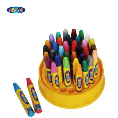 China BRIGHT 24 COLORS COLOR 11X75MM HEXAGONAL OIL PASTEL IN PLASTIC BARREL for sale