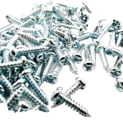 China Factory Direct Sale M3x13 Pan Flat / Pan Head Tapping Screws Cross Recessed Type A Galvanized for sale