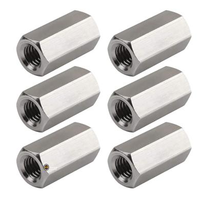 China New 24mm Length Stainless Steel 304 Coupling Nut Listing White Coupling Nut CNM8-024-S-04 for sale