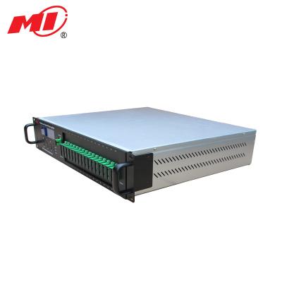 China Ytterbium Erbium Co-coated Fiber Optic Amplifier with 16, 32 output ports, each port 199, 29, 21, 23dBm with WDM 560x555x180mm for sale