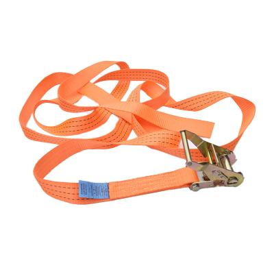 China PP/PES 1.5inch 38MM 3M Hookless Rachet Tie Swallows Truck Cargo Ratchet Straps for sale