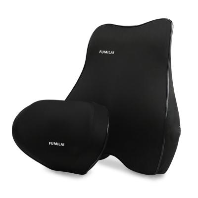 China Business Car Auto Headrest Neck Rest Back Support Head Restraint Lumbar Cushion For Driver Memory Foam for sale