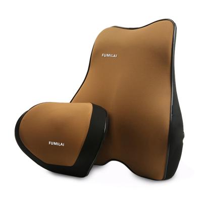 China Business Car Auto Headrest Neck Rest Back Support Head Restraint Lumbar Cushion For Driver Memory Foam for sale