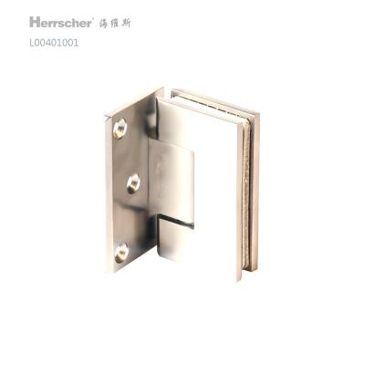 China New Modern Bathroom Glass Hold Down Stainless Steel Glass Door Clip 90 Degree Door Fixing Clip Welding Glass Hinge for sale