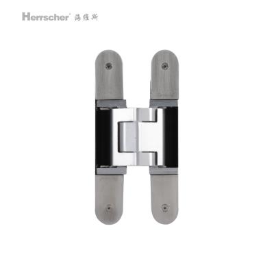 China Modern New Heavy Duty White Listing Adjustable Hidden Concealed 3D Wooden Door Hinges for sale