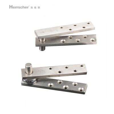 China Factory Direct Selling S-hole Up-down Axle Modern Stainless Steel Door Revolving Pivot Hinge 90 Degree Furniture Hinges for sale