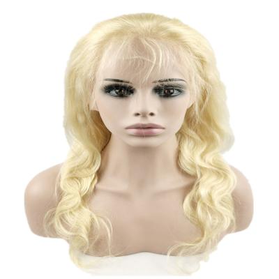 China No rejection. No tangling. Soft and shiny. Hot Selling 613 Color Body Wave Human Hair High Quality Virgin Blonde Full Lace Wig Transparent Wholesale for sale