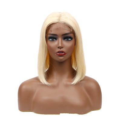 China Fashionable And Cheap 4*4 Closure Bob Wig 613 Silky Blonde Bob High Quality Brazilian Virgin Hair For Women for sale