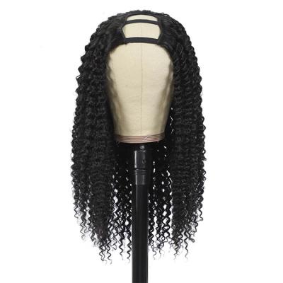 China No rejection. No tangling. Soft and shiny. Fashionable Jerry Curly Human Hair Wig Glueless Machine Made Natural Machine Made Full Price for sale