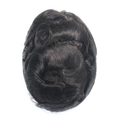 China Free style Invisible Bleached Knots Natural Bald Man Wig Toupee for sale