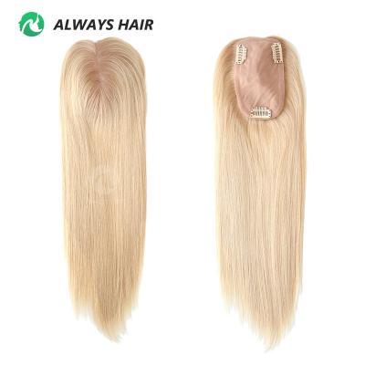 China Straight 613 Blonde Silk Top Hair Toppers for Women Human Hair for sale