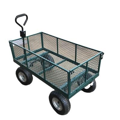 China 660 Lbs Heavy Duty Steel Lawn Utility Cart Dismountable Yard Cart Dismountable Flat Bed for sale