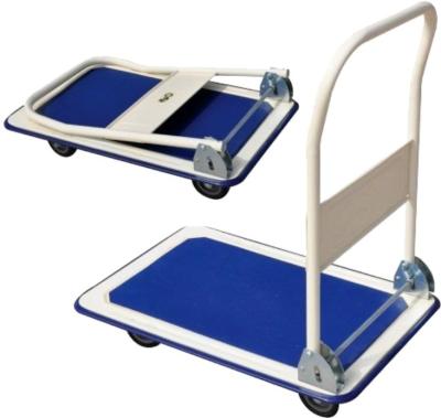 China PH150 Tools Metal Hand Cart Four Wheels Foldable Platform Hand Truck for sale