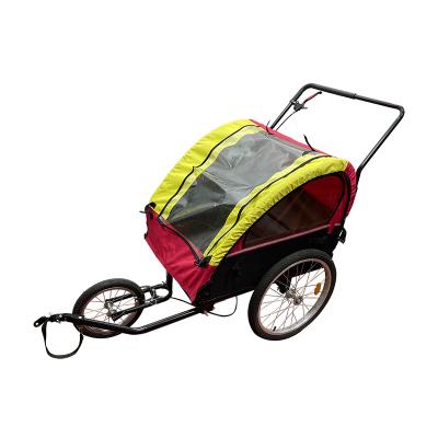 China Other Trailers 2-in-1 Double-in-1 Bicycle Bike Trailer Jogger Stroller With Handle Bar for sale