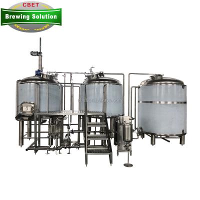 China Hotels 1000L 2000L SUS304 Turnkey Beer Project For Beer Brewing System for sale