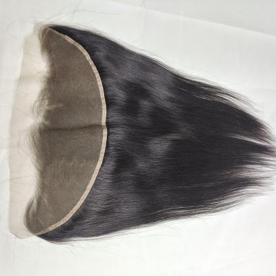 China Factory Sale Natural Straight Hair Unprocessed Lace Frontal Hair Closure for sale