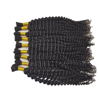 China Free Shipping Wholesale 100% Virgin Brazilian Curly Hair Cuticle Aligned Deep Curly Hair Bundles Nature Color for sale