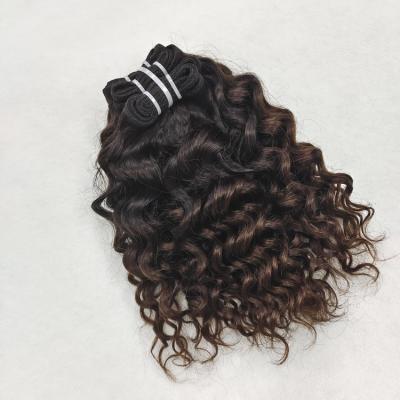 China New Arrival 12inch Curly Nature Curly Straight Human Hair Weave Unprocessed 12Inch Heathy Natural Black Ends Cheap Hair Weaves for sale