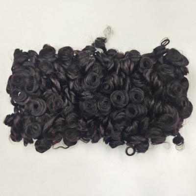 China 100% Real Virgin 10inch Curly QQ Hair 10Inch Curly Natural Black Unprocessed Premium Quality QQ Hair Weaves for sale