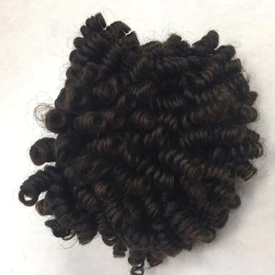 China DG 14inch Ends Natural Black Curly Unprocessed Virgin Hair DG 16Inch End 16Inch Curly Ends Heathy Black 100% Real Weave Extensions for sale