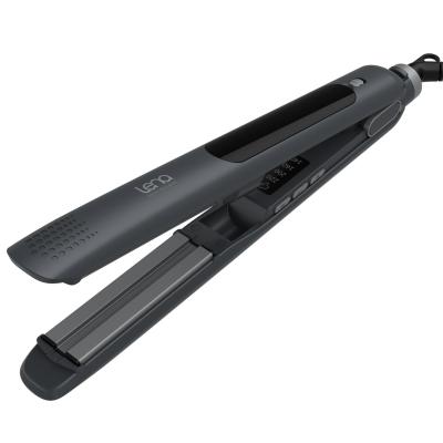 China Lena Wholesale Electric Ceramic Plate Outdoor 2 in 1 Salon Professional Steam Flat Iron Hair Straightener for sale