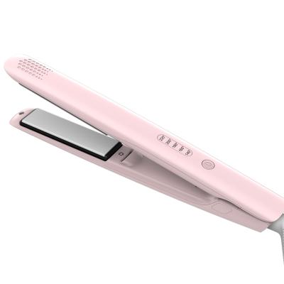 China Lena 428F Outdoor Professional Portable Negative Ion Pink Anti-static Flat Iron Hair Straightener For Salon for sale