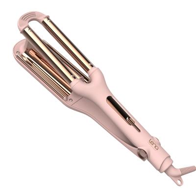 China NO Lena 19mm Hair Curler Ceramic Barrel Deep Hair Hesitate Crimper New Design Professional Curling Irons for sale