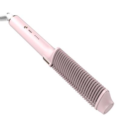 China Lena Private Label Professional Flat Irons Outdoor Brush Ioinc Portable Electric Hair Brush Straightener for sale