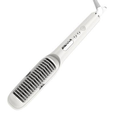 China YES Lena Anti-scald Professional Straightening Iron Comb Heated Electric Hair Straightener Brush for sale