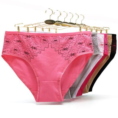 China New Design Logo Wholesale Mix Women Comfortable Lace Cotton Breathable Custom Underwear Low Waist Pink Panties for sale