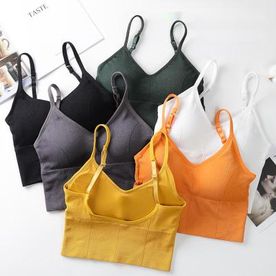 China Hot Selling Anti-pilling Crop OEM Customized Logo Women Sports Bra Top Fitness for sale