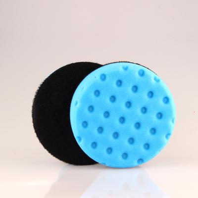 China Car Body Blue 5.5 Inch DA RO Sponge Pad Finish Polishing Pad For Car Detailing for sale