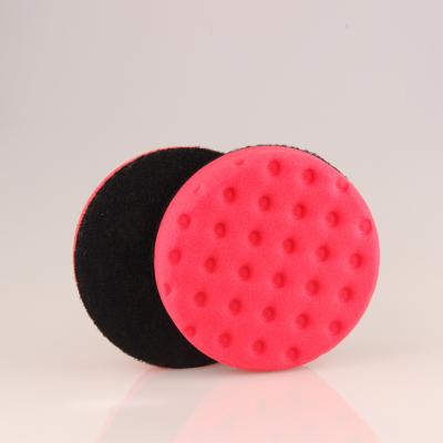 China 5.5 Inch Red RO Car DA Car Body Polishing Pad Finishing Polishing Pad For Polisher for sale