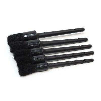 China No Scratches AUTOMOBILE TIGER 5 Pcs Set Boar Stiffen Hair Brush Car Detailing Brush For Auto Care for sale