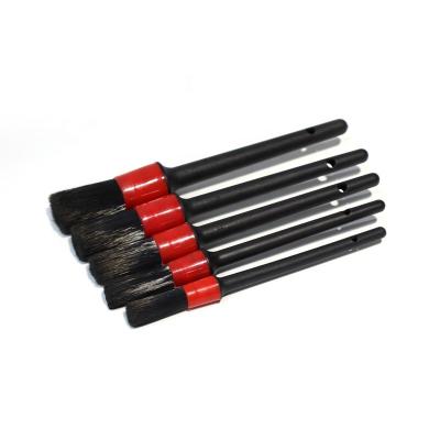 China AUTOMATIC TIGER 5 Pcs Hair Cleaning Brush Set Soft Car Detailing Brush Auto Detailing Brush With Handle for sale