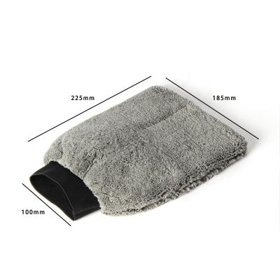 China Car Cleaning and TIGER Gray Car AUTO Wash Cleaning Waxing Microfiber Gloves Car Wash Polishing Mitt for Auto Care for sale