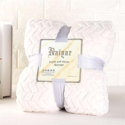 China Luxury Flannel Anti Dust Mites Weighted Blanket With Double Fluffy Blanket Nap Blanket for sale