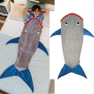 China Anti-pilling Shark Tail Blanket - Plush Sleeping Bag Blanket Shark Animal Toys For Kids for sale