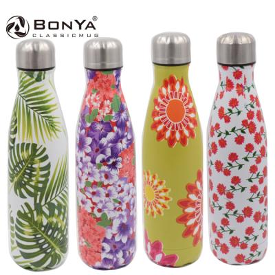 China PORTABLE Vacuum Insulated 500ml Powder Coating 18/8 Stainless Steel Carabiner Cola Shape Water Bottle for sale