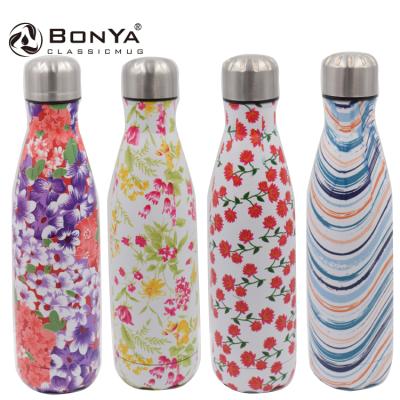 China PORTABLE 17 Oz Vacuum Cola Shape Sports Water Bottle Double Wall Thermal Water Bottles for sale