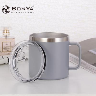 China 2021 Success Stainless Steel Travel Tumbler 14oz Coffee Mug Wine Cup Viable Coffee Mug With Handle for sale