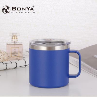 China Wholesale Custom Logo Vacuum Insulated Viable 400ml Stainless Steel Travel Tumbler Coffee Mug Wine Cup Coffee Mug With Handle for sale