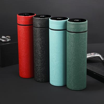 China PORTABLE high quality vacuum flask led temperature display thermal stainless steel electronic smart water bottle for sale