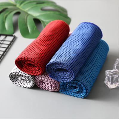 China Viable Cold Sports Fitness Towel Batch Two Color Sweat Absorbent Sports Towel for sale