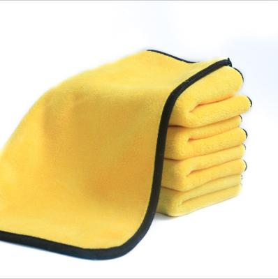 China Thick Viable Double Sides Clean Car Wash Towel Coral Velvet Water Absorbent Cleaning Towel for sale