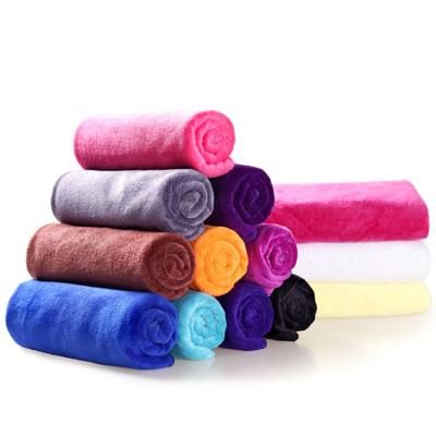 China Hot sale hair salon towel 400gsm multicolor cheap super absorbent microfiber towel QUICK DRY for sale