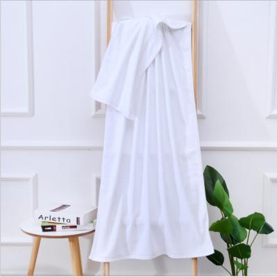 China Sustainable Hotel Towels Bath Thickened Pure Cotton Beauty Salon Towel Hotel Adult White Bath Towel for sale