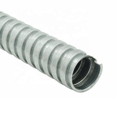 China Galvanized Steel Flexible Metallic Conduit , Square-lock Galvanized Steel Wire Protection for sale