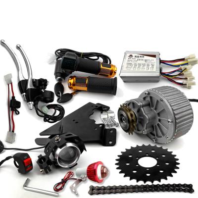 China Disc Brake 450W Hub Motor Electric Bike Kit With Flywheel Sprocket For Disc Brake for sale