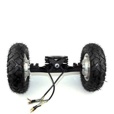 China Electric Skateboard 36V 450W Double Drive Hub Motor Wheel Brushless Truck For Mountain Electric Skateboard With 10 Inch Off Road Tire for sale